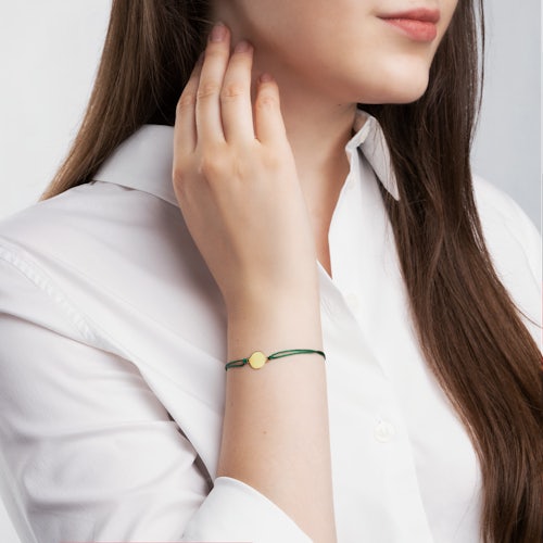 Bransoletka koło Savicki: srebrna pozłacana